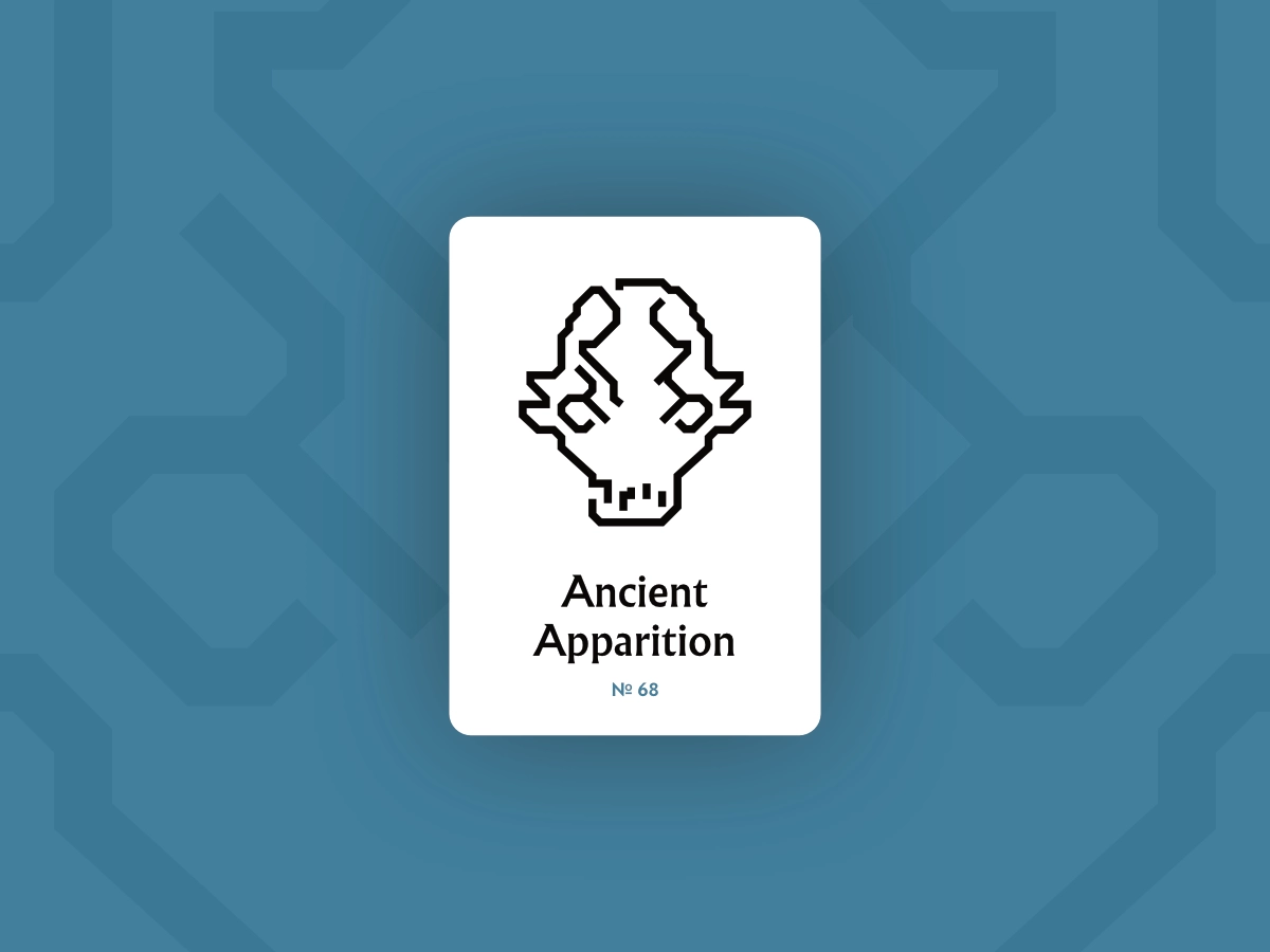An abstract illustration of the Ancient Apparition hero icon in Dota 2.