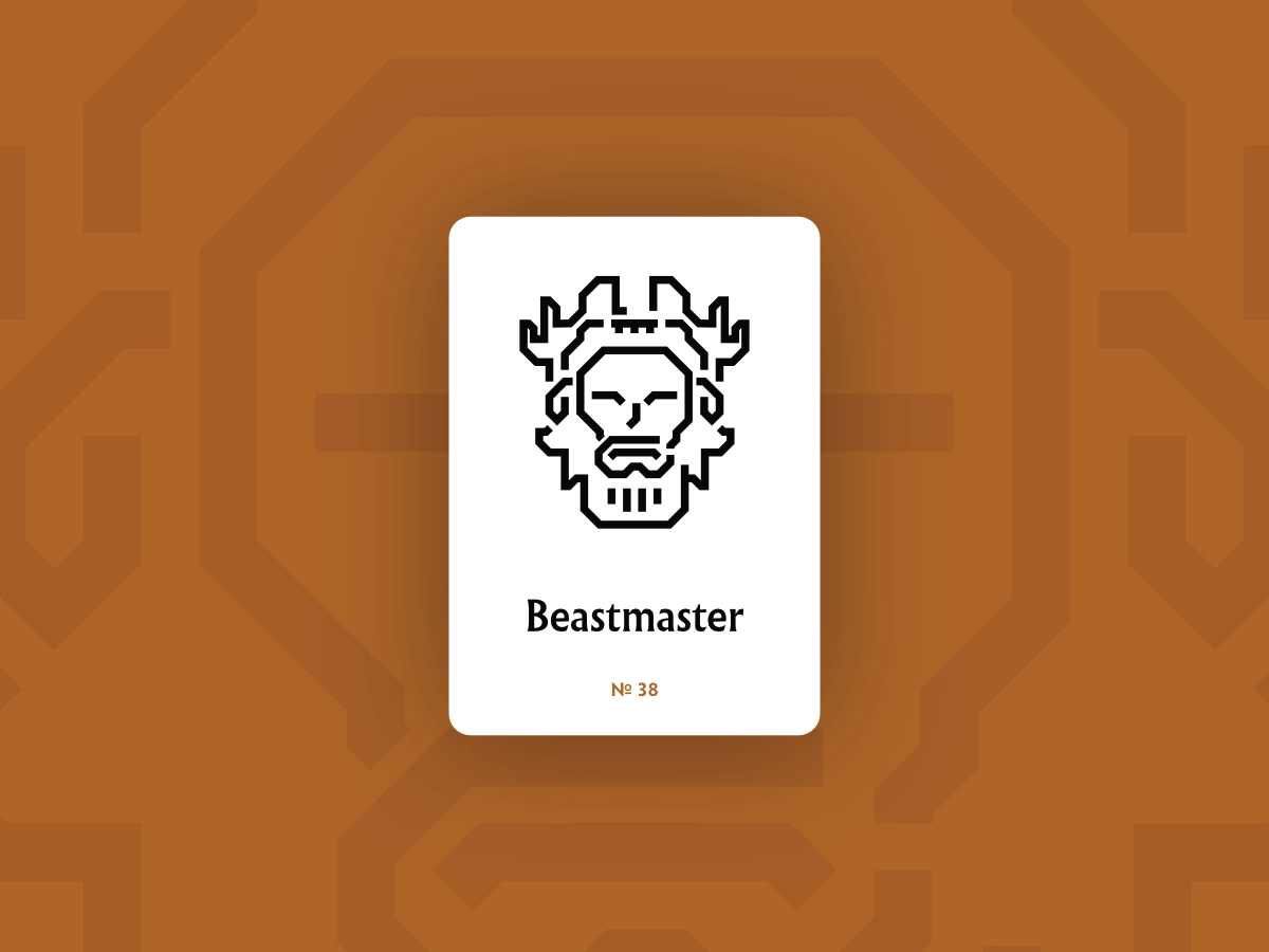 An abstract illustration of the Beastmaster hero icon in Dota 2.