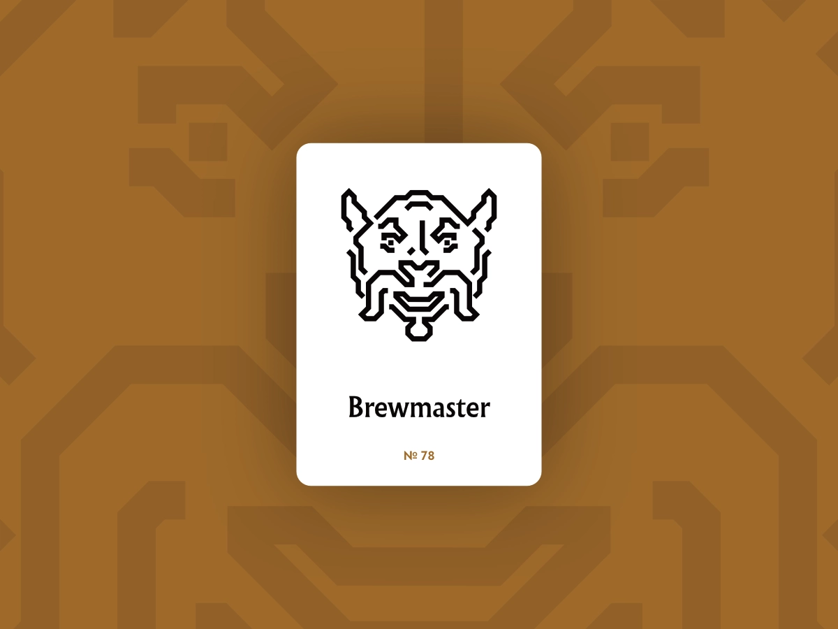 An abstract illustration of the Brewmaster hero icon in Dota 2.